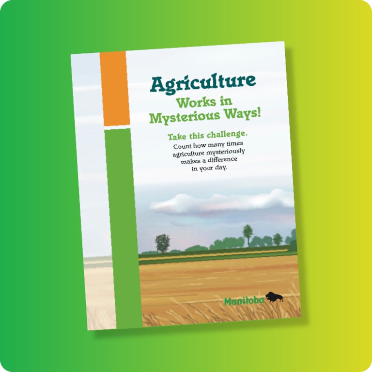 Agriculture scavenger hunt teacher cover on green and yellow gradient background